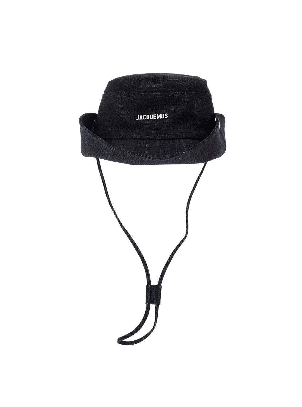 Jacquemus Men 'Le Bob De-Nimes' Blue Bucket Hat With Logo Lettering On The Front And Adjustable Strap In Cotton Man JACQUEMUS