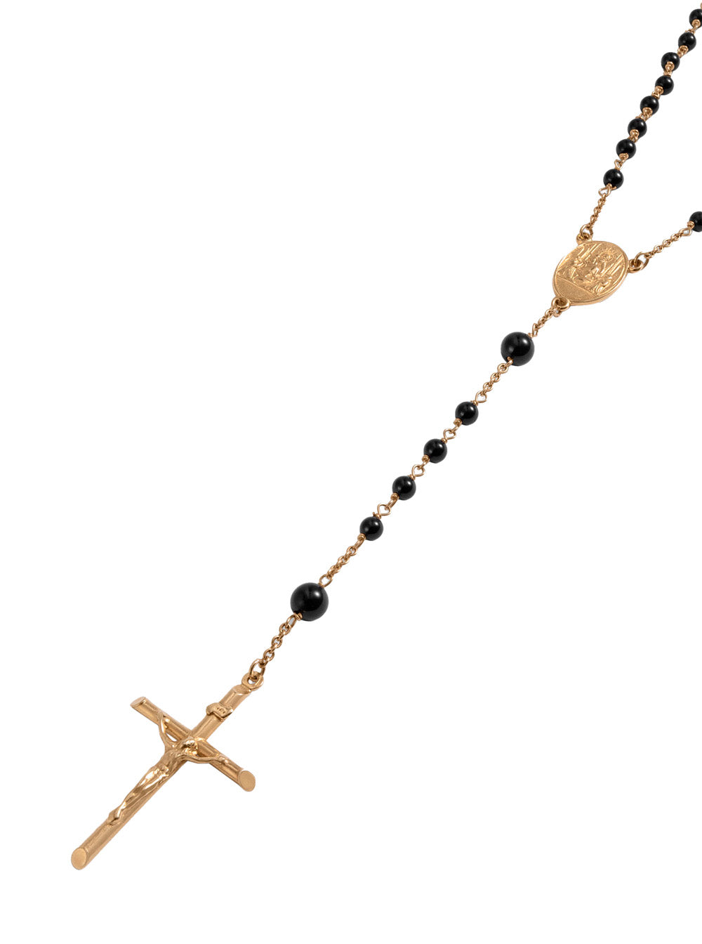 Dolce & Gabbana Men Gold Cross Pendant Necklace With Claw Clasp Closure On The Back For Men DOLCE & GABBANA
