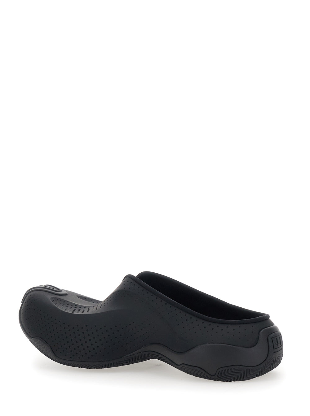 Balenciaga Men 'Basketball' Black Slip-On Mules With Perforated Design In Tech Fabric Man BALENCIAGA