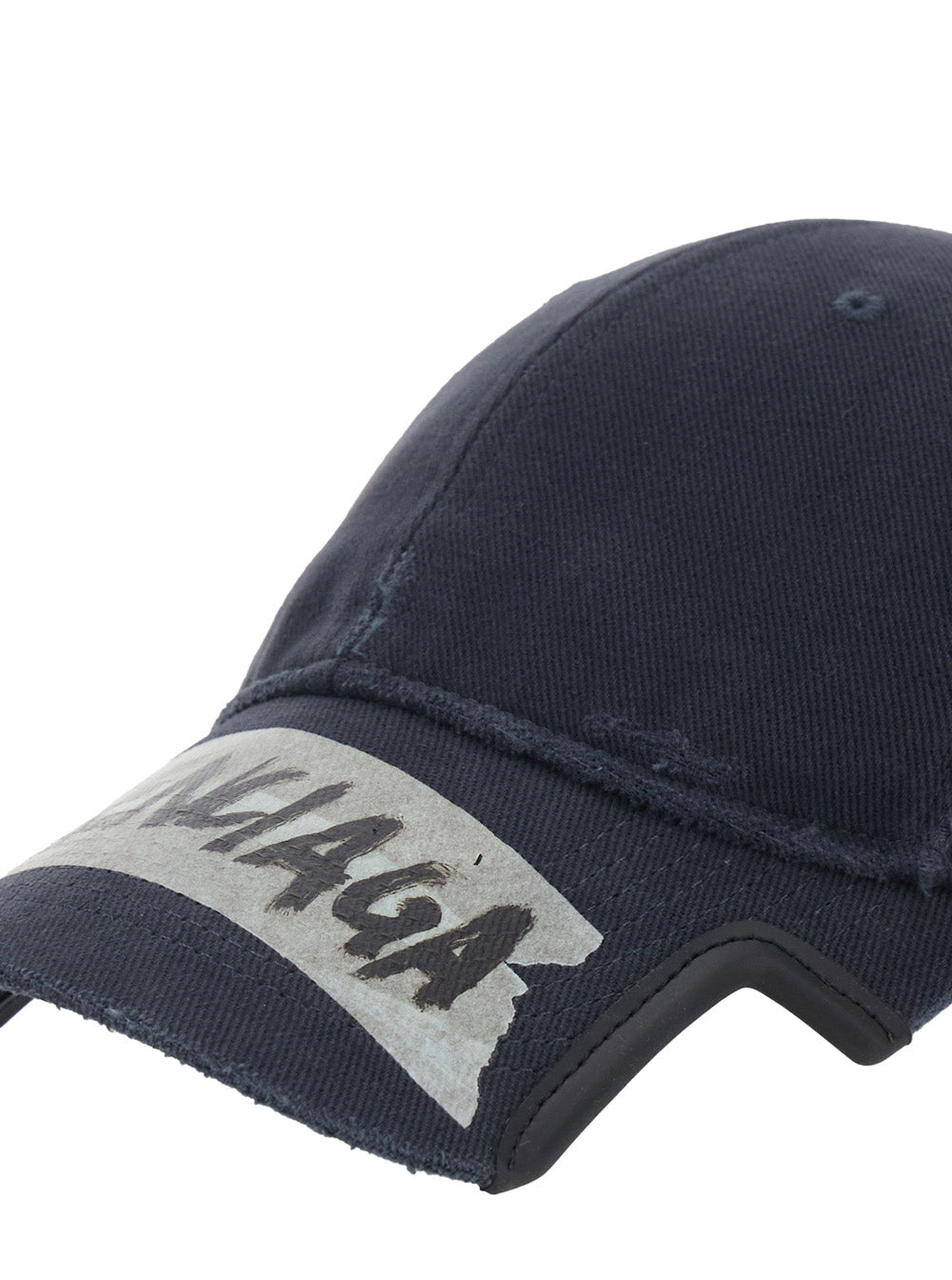 Balenciaga Men Black Baseball Cap With Maxi Logo Lettering On The Front In Cotton Man BALENCIAGA
