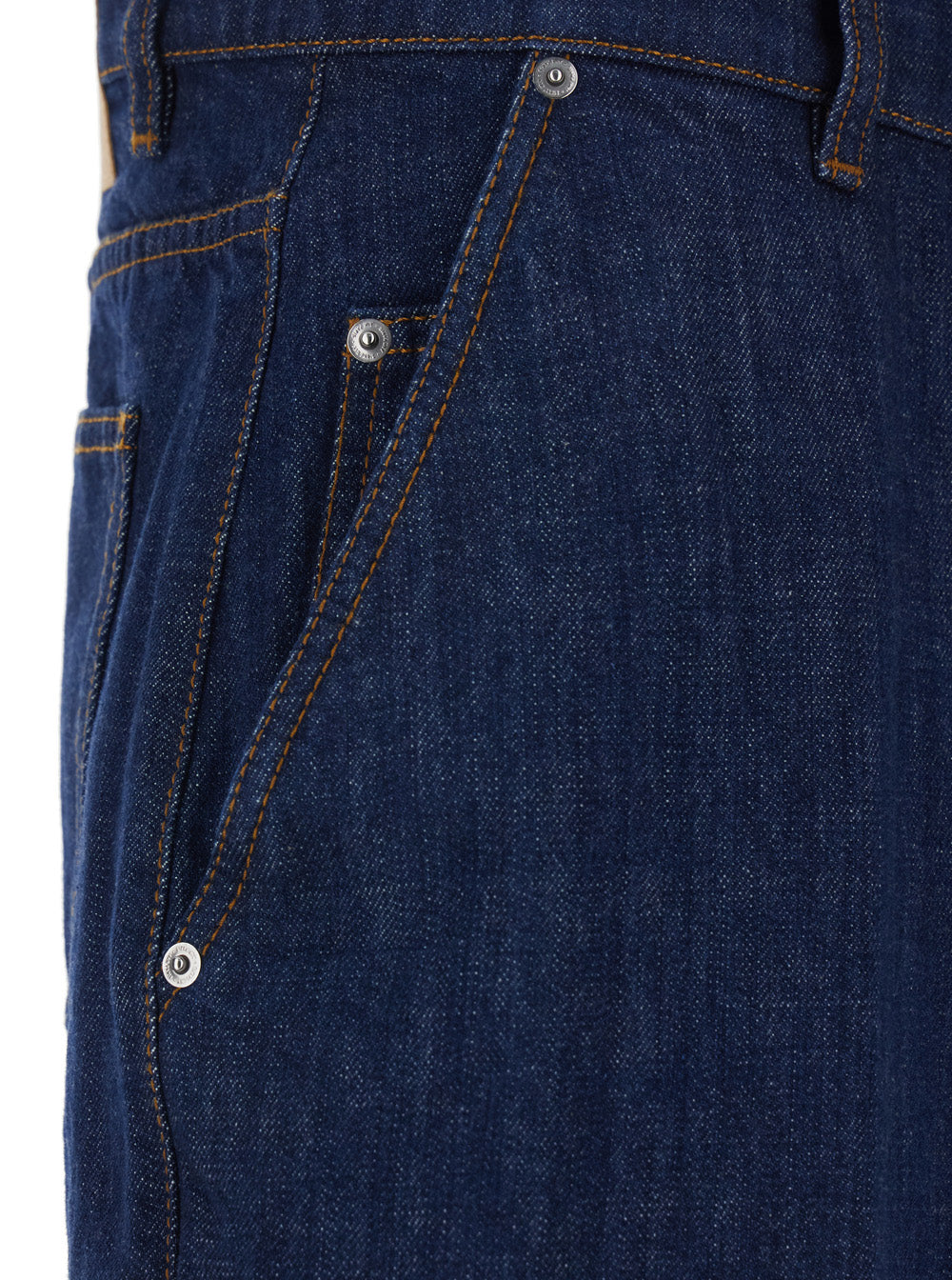Ami Paris Men Blue Five-Pocket Bermuda Shorts With Logo Patch On The Back In Denim Man AMI PARIS