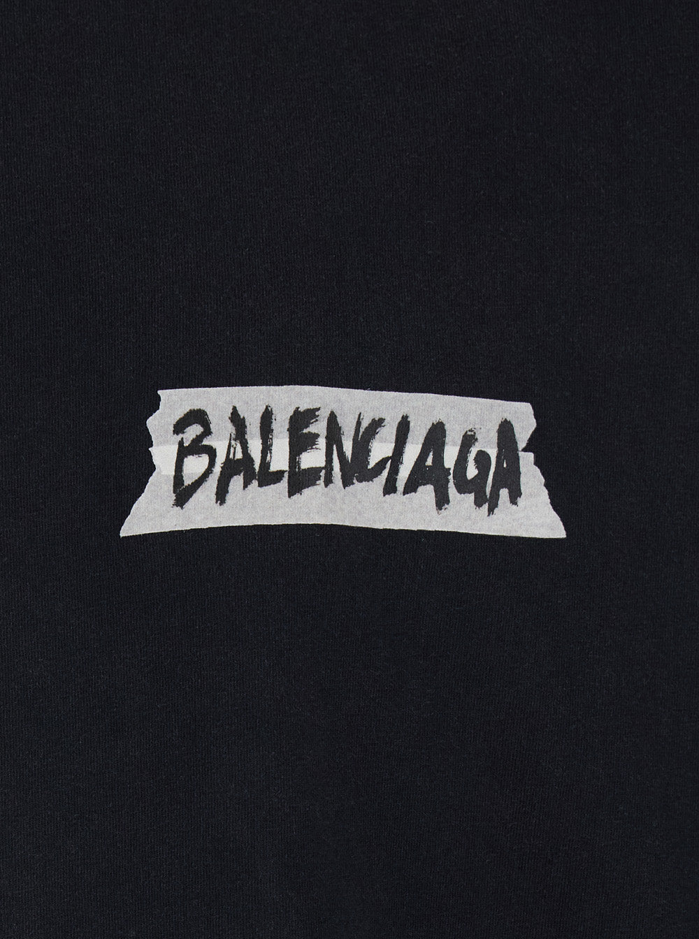 Balenciaga Men Black Cotton Sweatshirt With Logo On Front And Back For Men BALENCIAGA