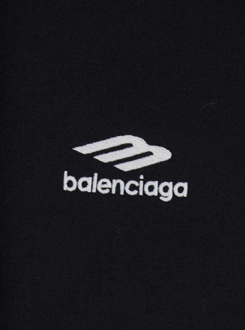 Balenciaga Men Black Zip-Up Sweatshirt With Logo On The Front In Cotton Man BALENCIAGA