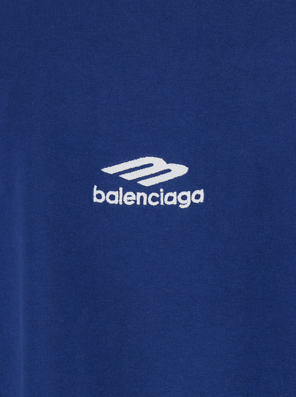 Balenciaga Men Blue Tshirt With Logo On Front And Maxi Logo On Back In Cotton Man BALENCIAGA