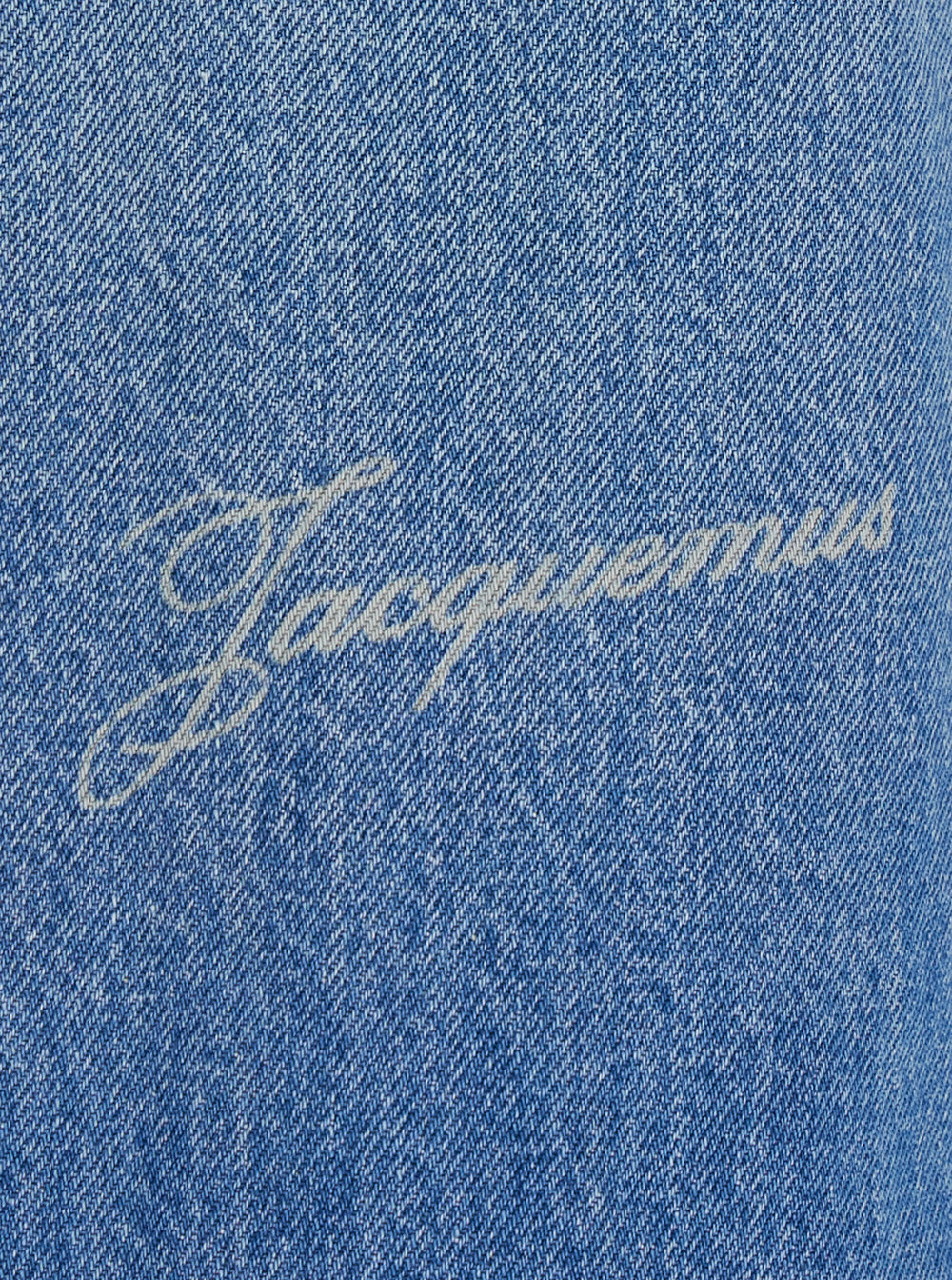 Jacquemus Men 'Simon' Light Blue Shirt With Classic Collar And Logo Lettering Embroidery On The Front In Denim For Men JACQUEMUS