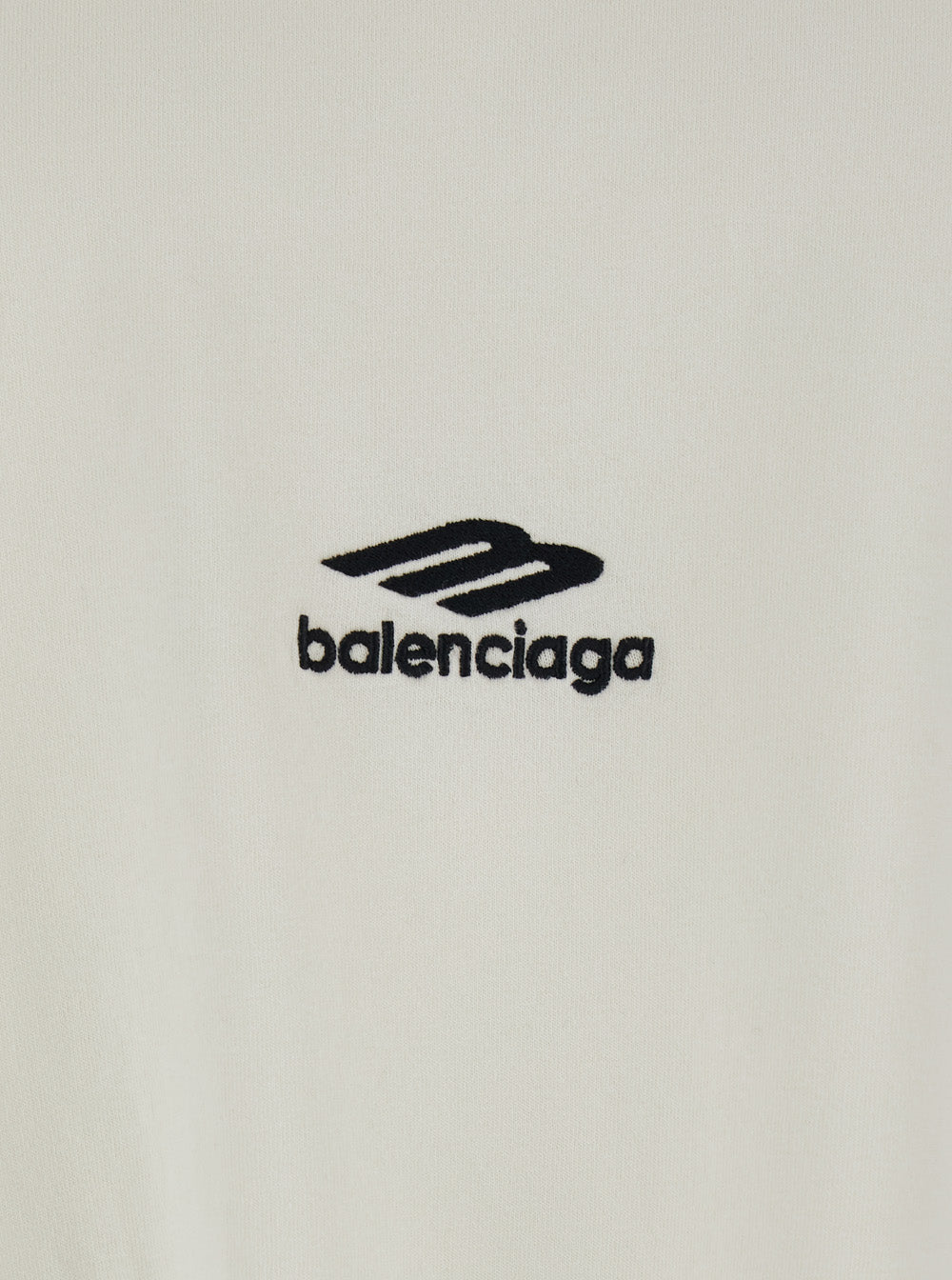 Balenciaga Men White Cotton T-Shirt For Men With Front Logo And Maxi Logo On The Back BALENCIAGA