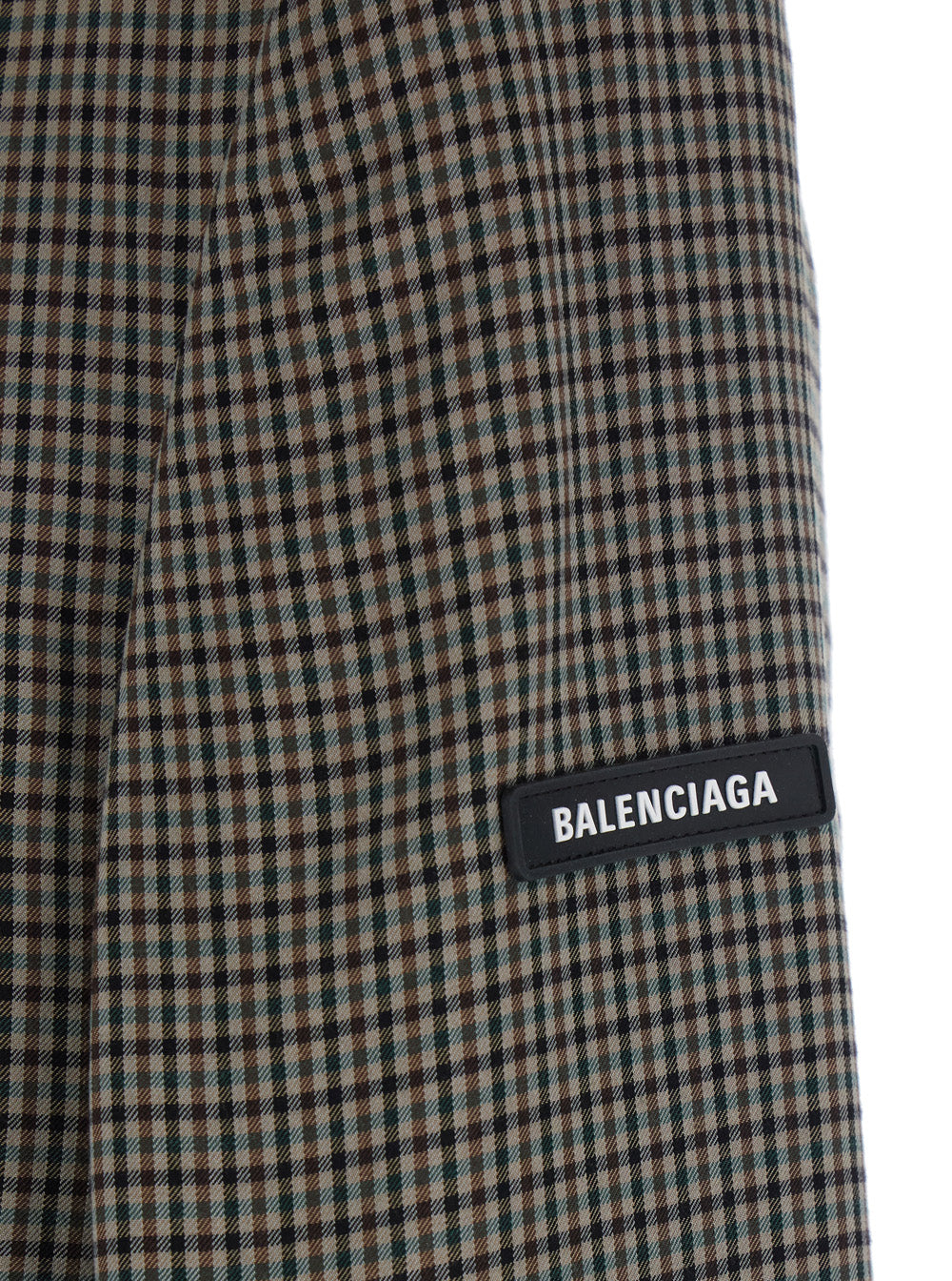 Balenciaga Men Brown Striped Jacket With Logo Patch On Sleeve For Men BALENCIAGA
