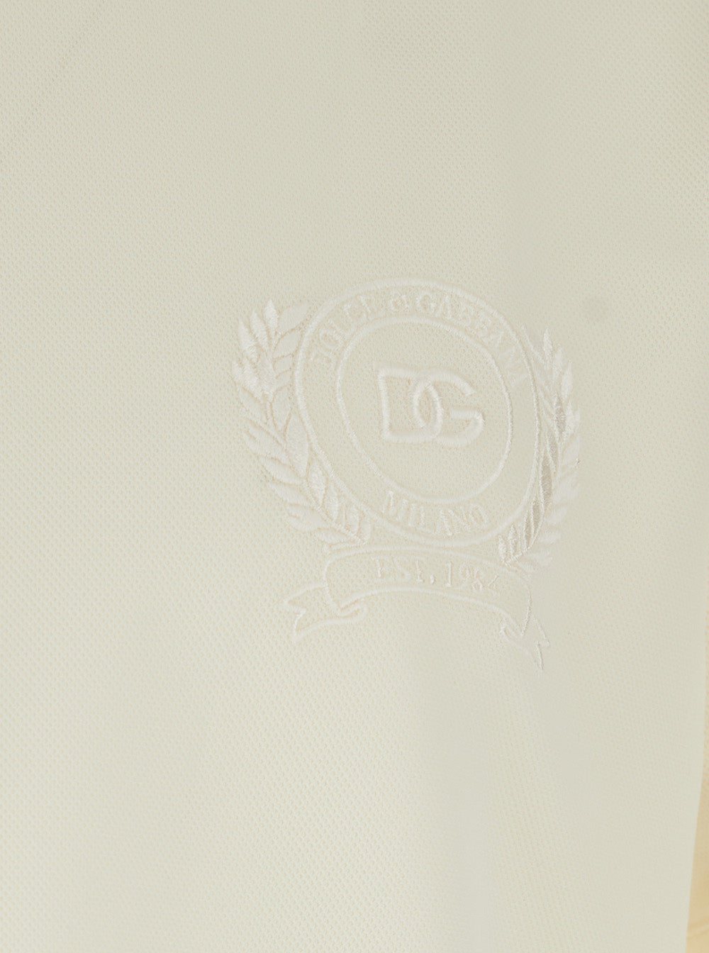 Dolce & Gabbana Men White Crew Neck T-Shirt With Logo On The Front In Tech Fabric Men DOLCE & GABBANA