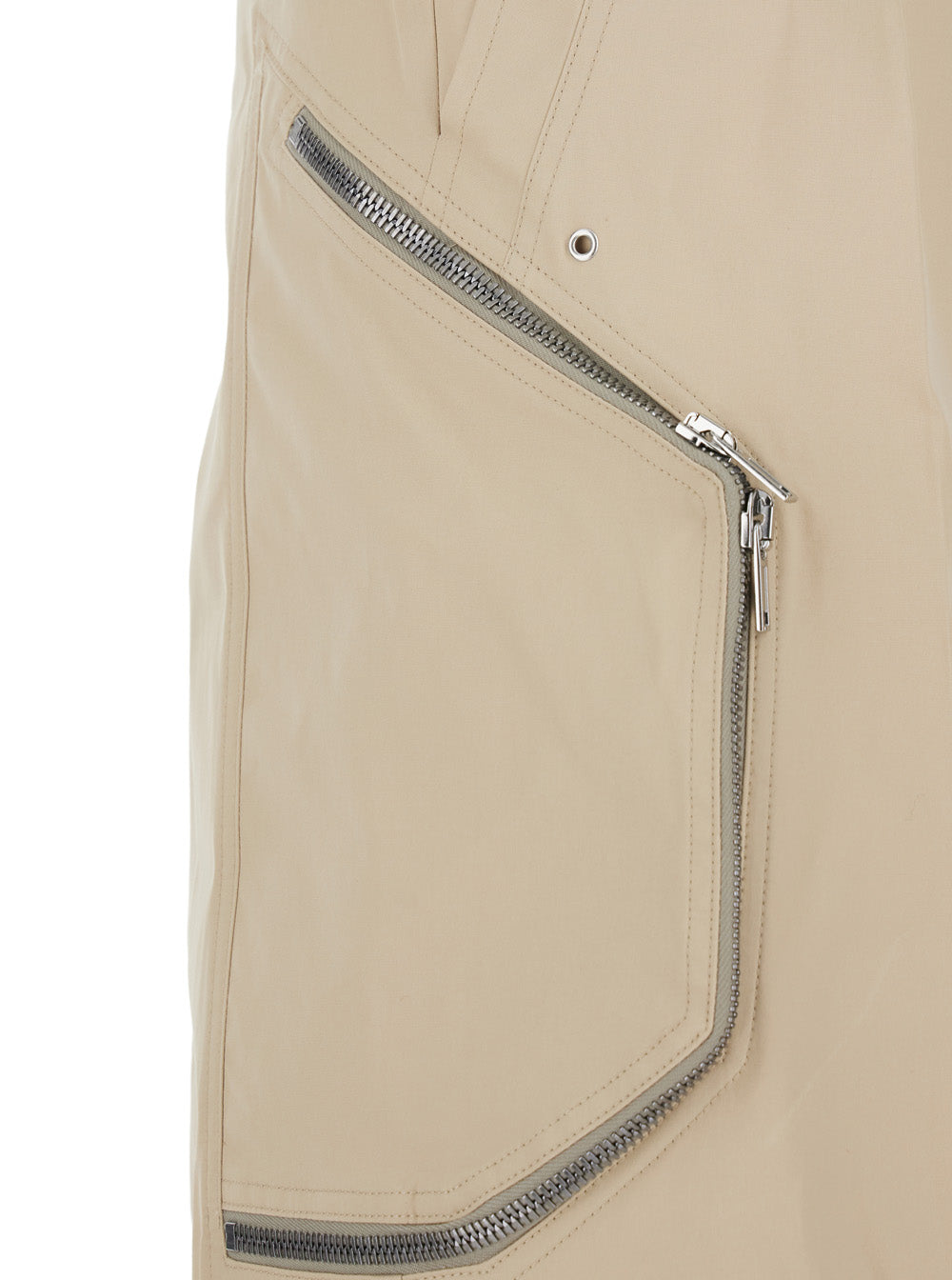 Rick Owens Men Heizer Belas-Sand Pants - Beige Pants With High Waist And Side Pockets - Cotton - Men