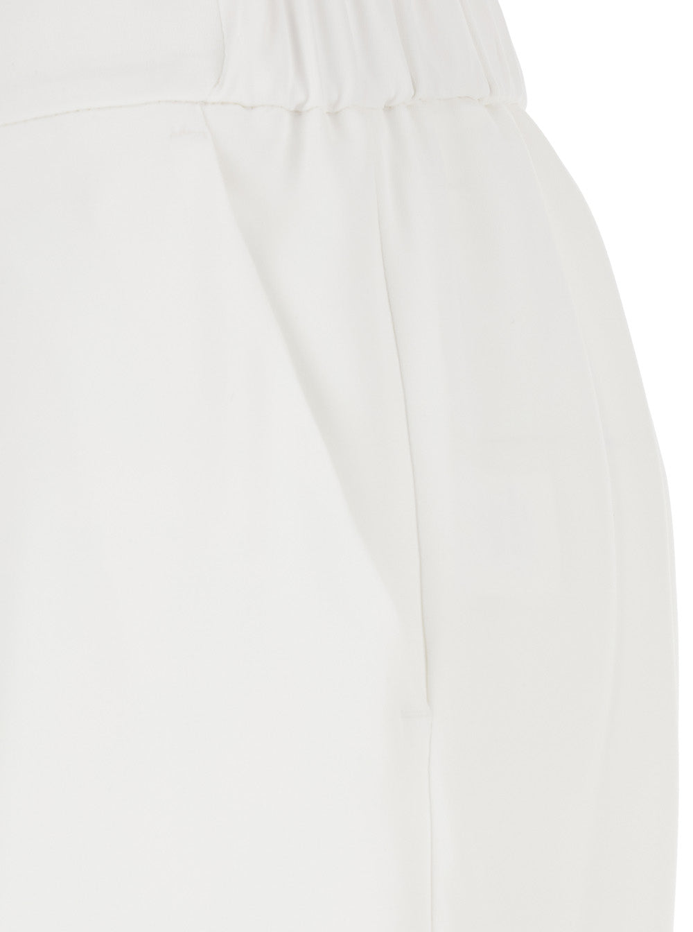 Leplain Women White Pants With Elasticized Waist At The Back And Wide Leg In Tech Fabric Woman LEPLAIN