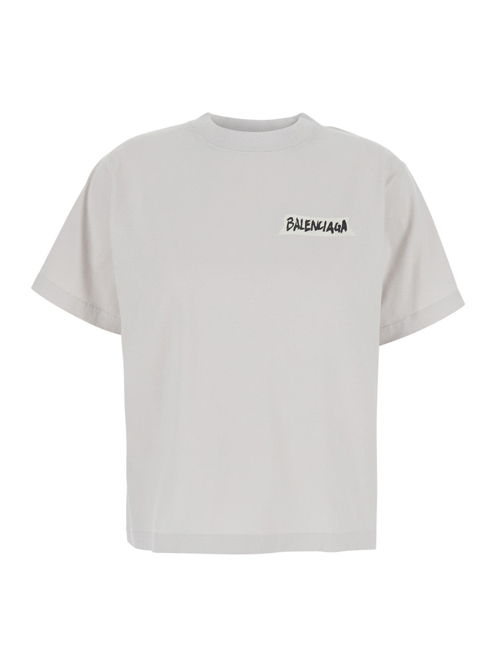 Balenciaga Women White T-Shirt With Logo On Front And Back In Cotton For Women BALENCIAGA