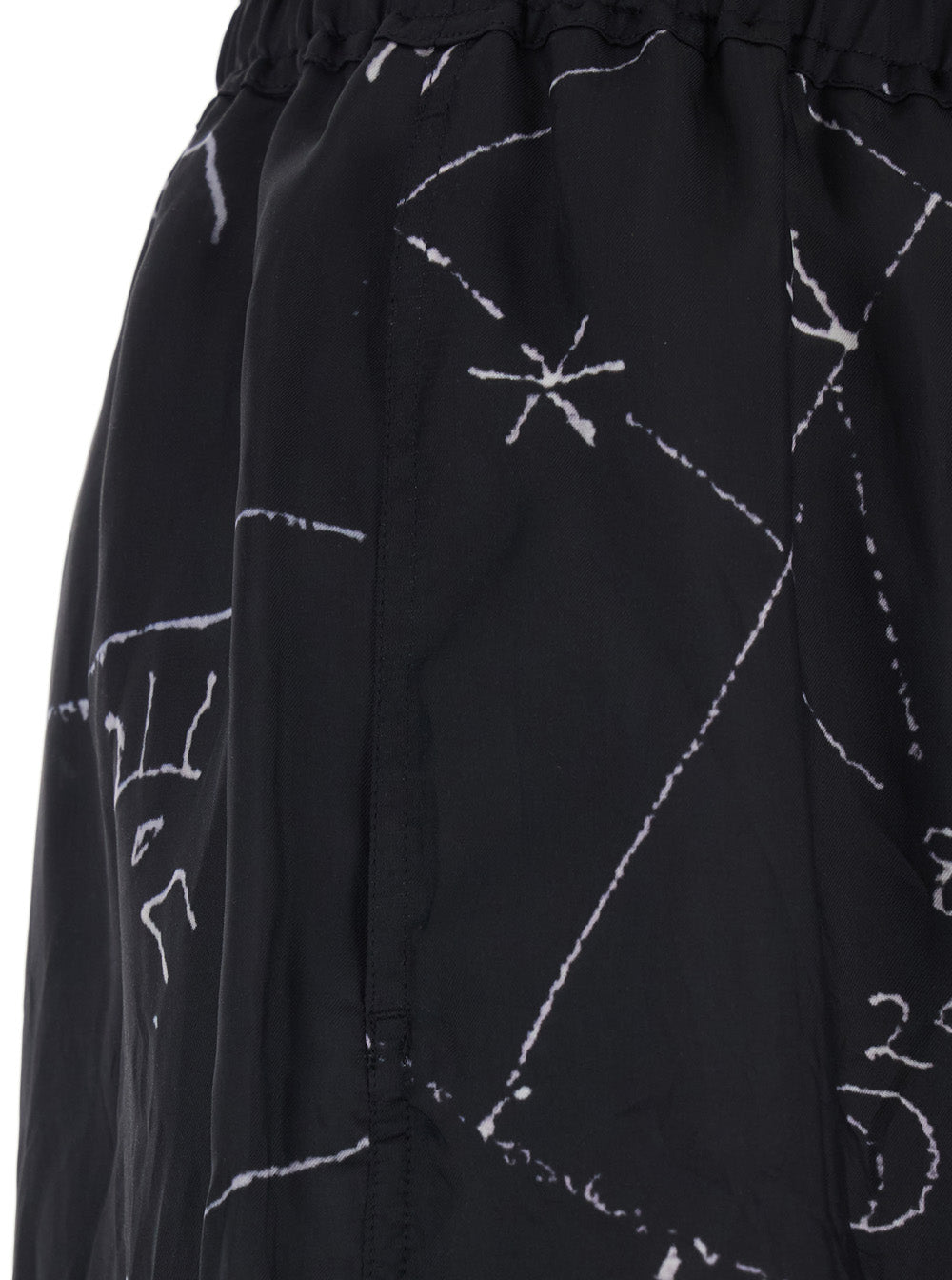 Rick Owens Men Shorts-Boxers-Back/Milk Black - High-Waisted Shorts With Minimalist Details - In Viscose And Cupro - Men RICK OWENS
