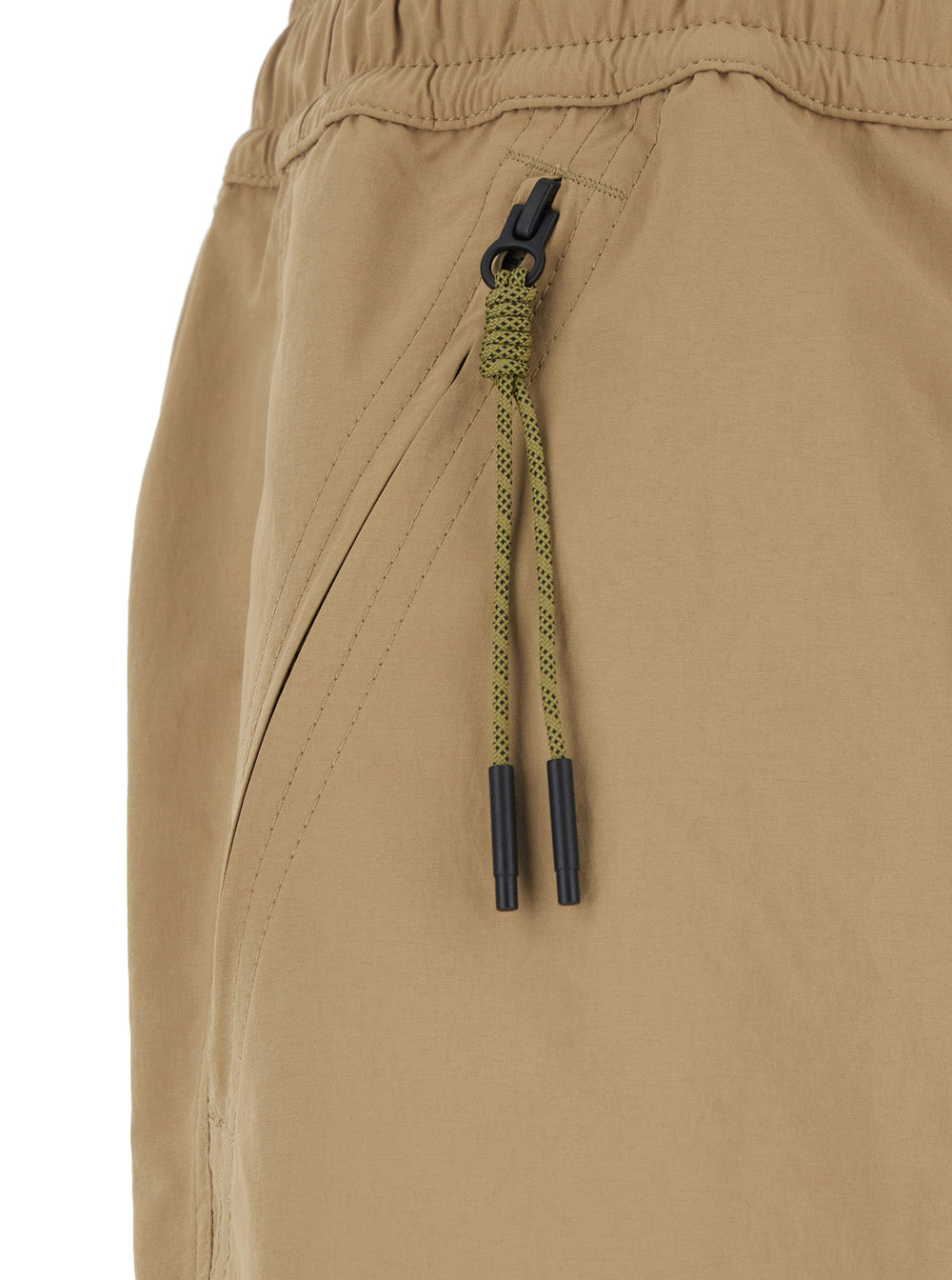 Moncler Grenoble Men Beige Technical Fabric Bermuda Shorts With Elastic Waist And Logo Patch On The Back For Men MONCLER GRENOBLE
