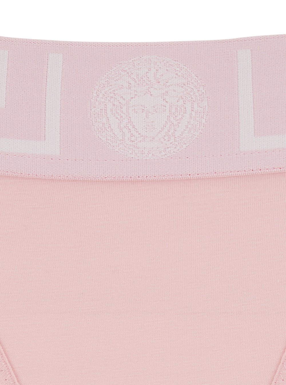 Versace Women Pink Underwear With Greca And Medusa Detail In Stretch Cotton Woman VERSACE