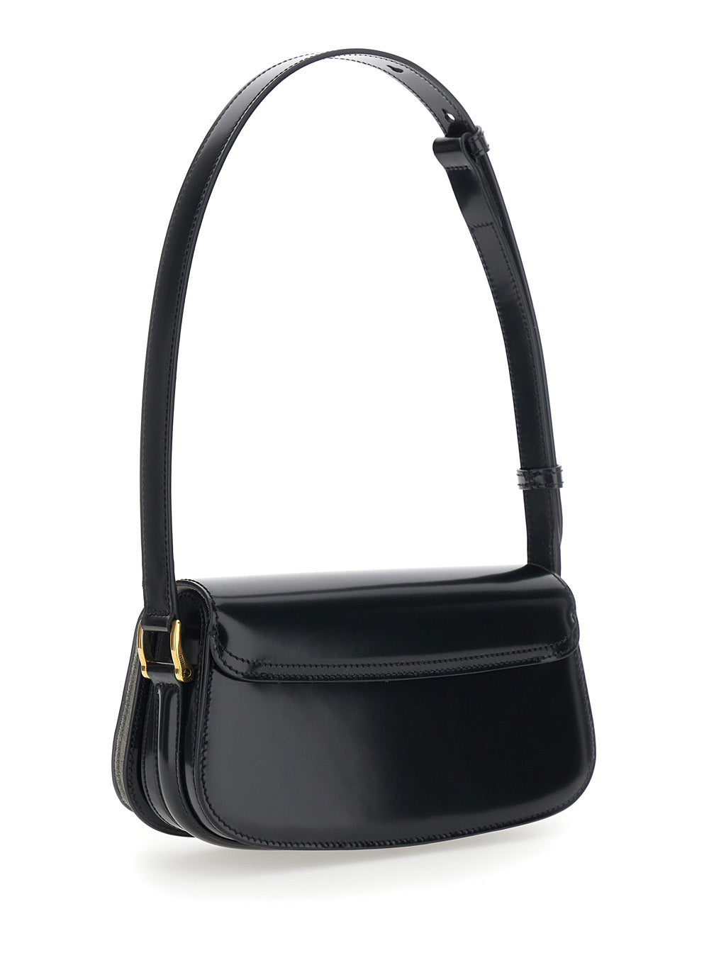 Ami Paris Women 'Paris Paris' Black Shoulder Bag With Adjustable And Removable Shoulder Strap And Adc Plaque On The Front In Leather Woman AMI PARIS