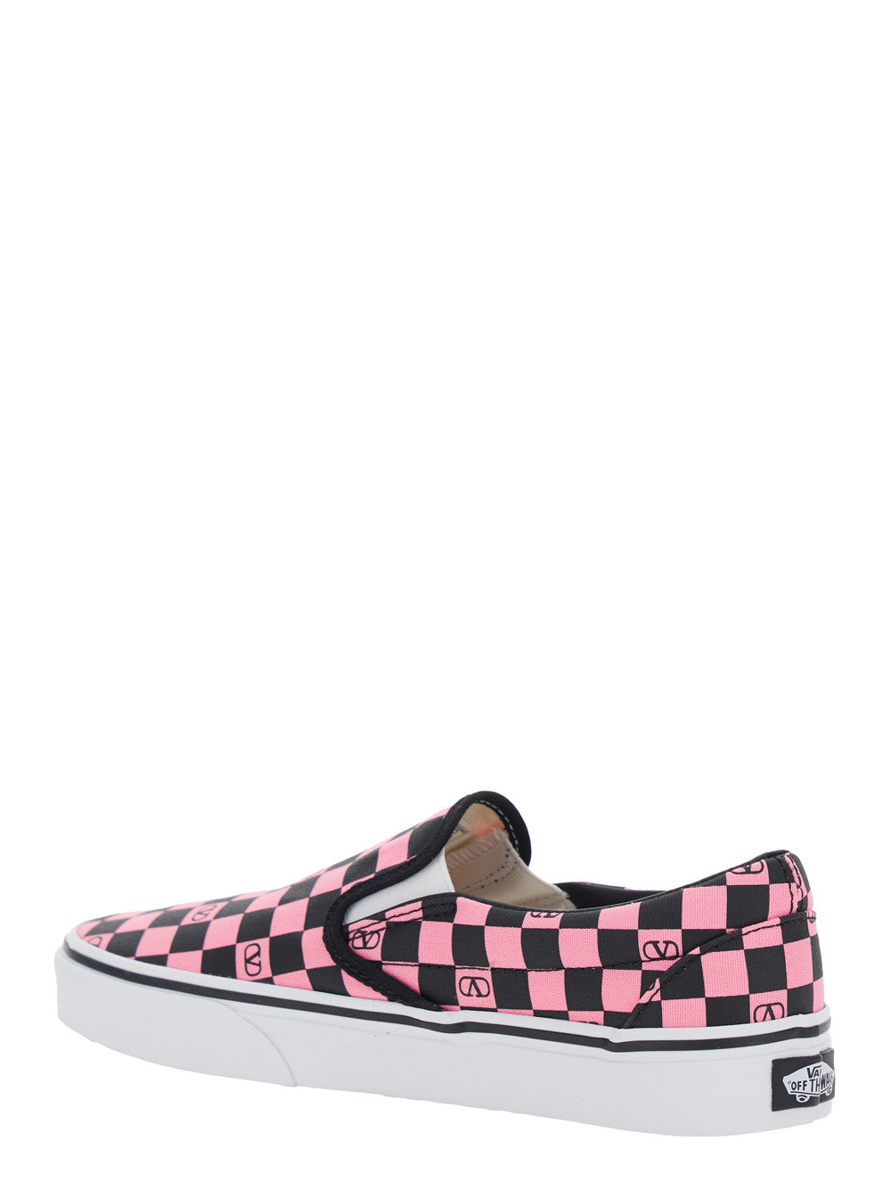 Valentino Garavani Women Multicolor Low Top Sneakers With Check Motif And All-Over Vlogo Print In Cotton For Women VALENTINO GARAVANI