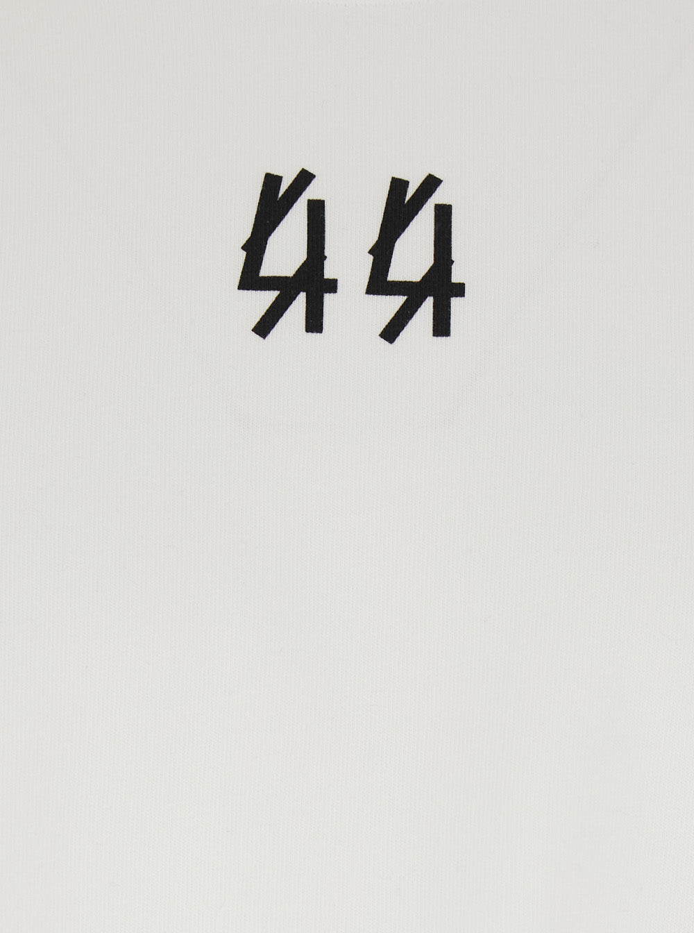 44 Label Group Men White Crew Neck T-Shirt With Logo On The Front And Maxi Logo On The Back In Cotton Man 44 LABEL GROUP