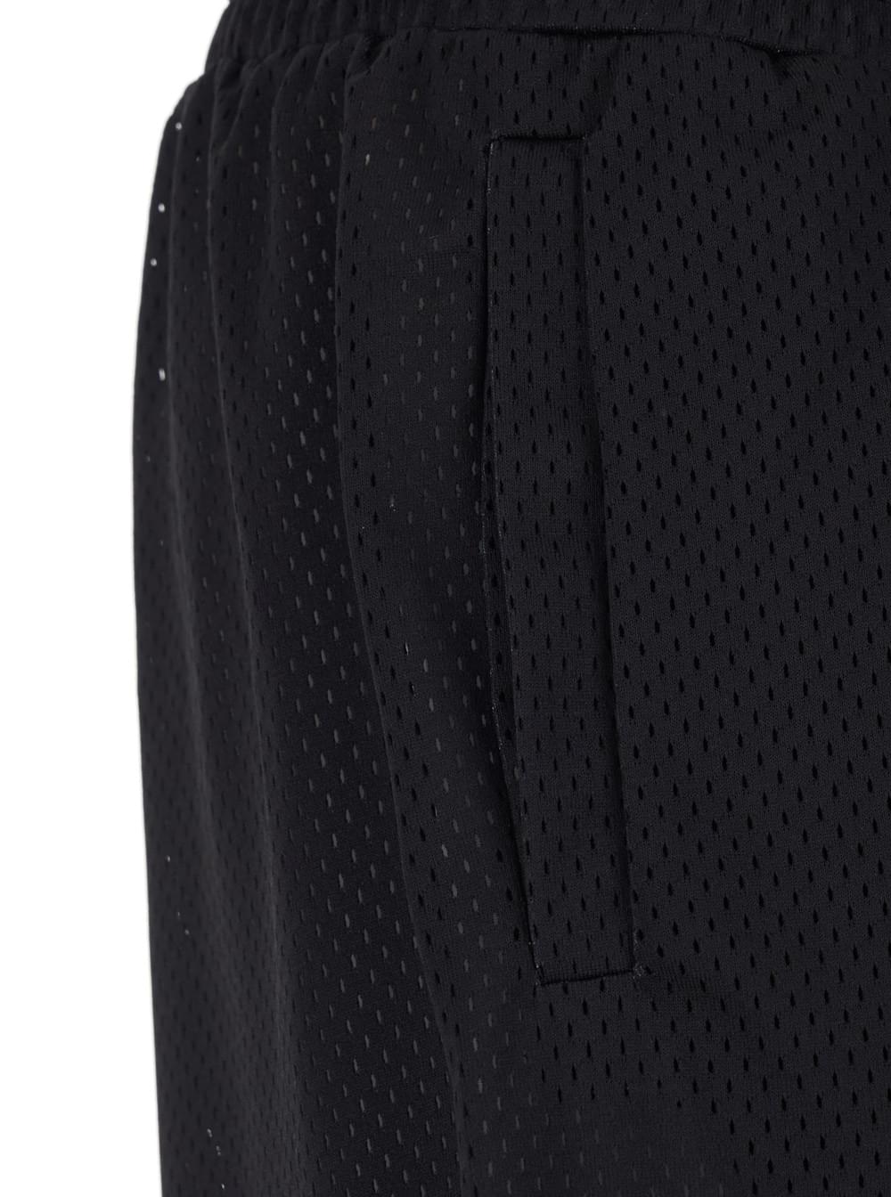 44 Label Group Men Black Shorts With Perforated Design And Elasticated Waist In Tech Fabric For Men 44 LABEL GROUP