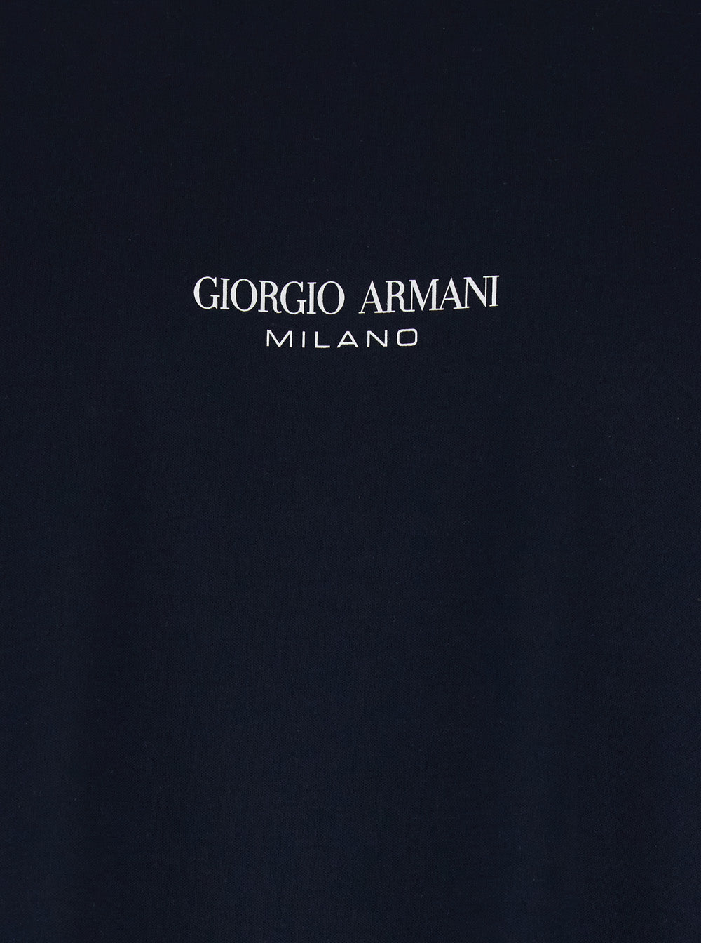 Giorgio Armani Men Blue Crew-Neck T-Shirt With Raised Collar And Logo On The Front In Cotton Man GIORGIO ARMANI