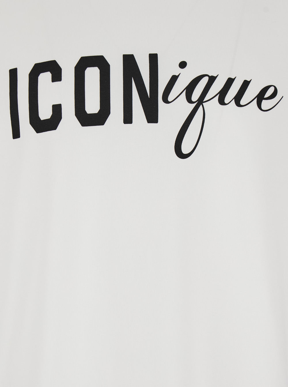 Dsquared2 Men White Crew Neck T-Shirt With Maxi Logo On The Front In Cotton For Men DSQUARED2