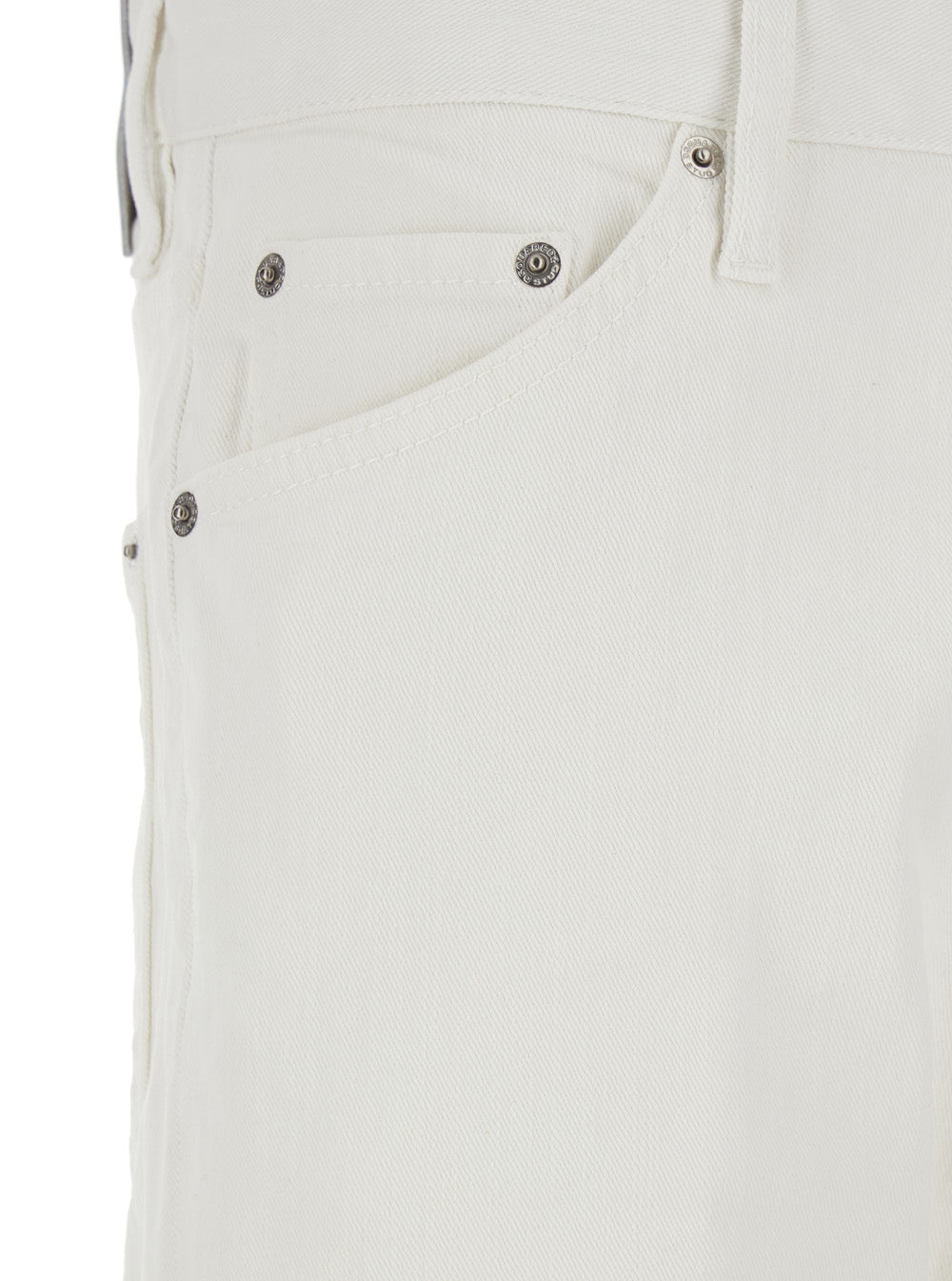 Dsquared2 Men White Five-Pocket Jeans With Logo Patch On The Back In Denim For Men DSQUARED2
