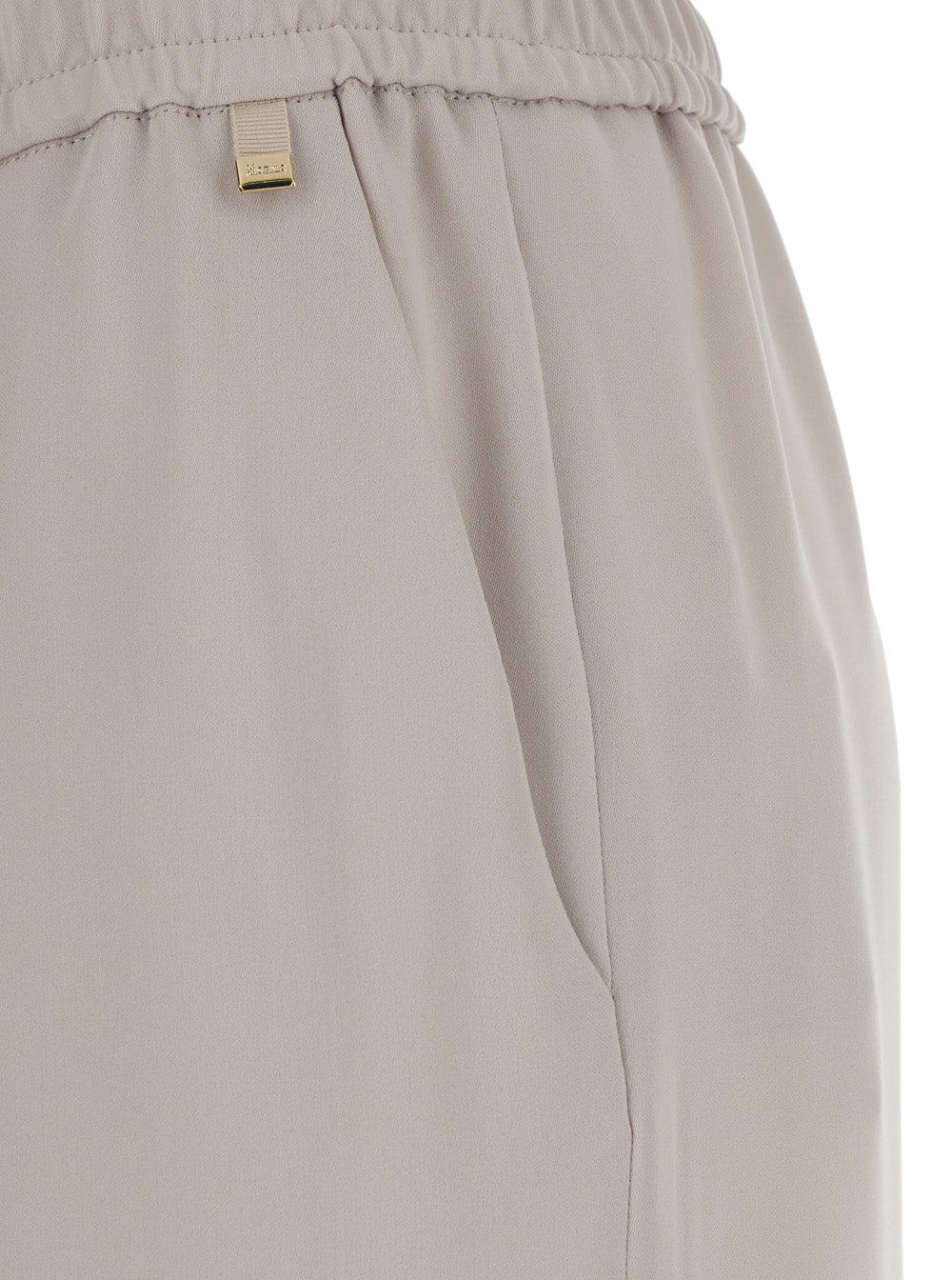 Herno Women Beige Pants With Elastic Waist In Tech Fabric For Women HERNO