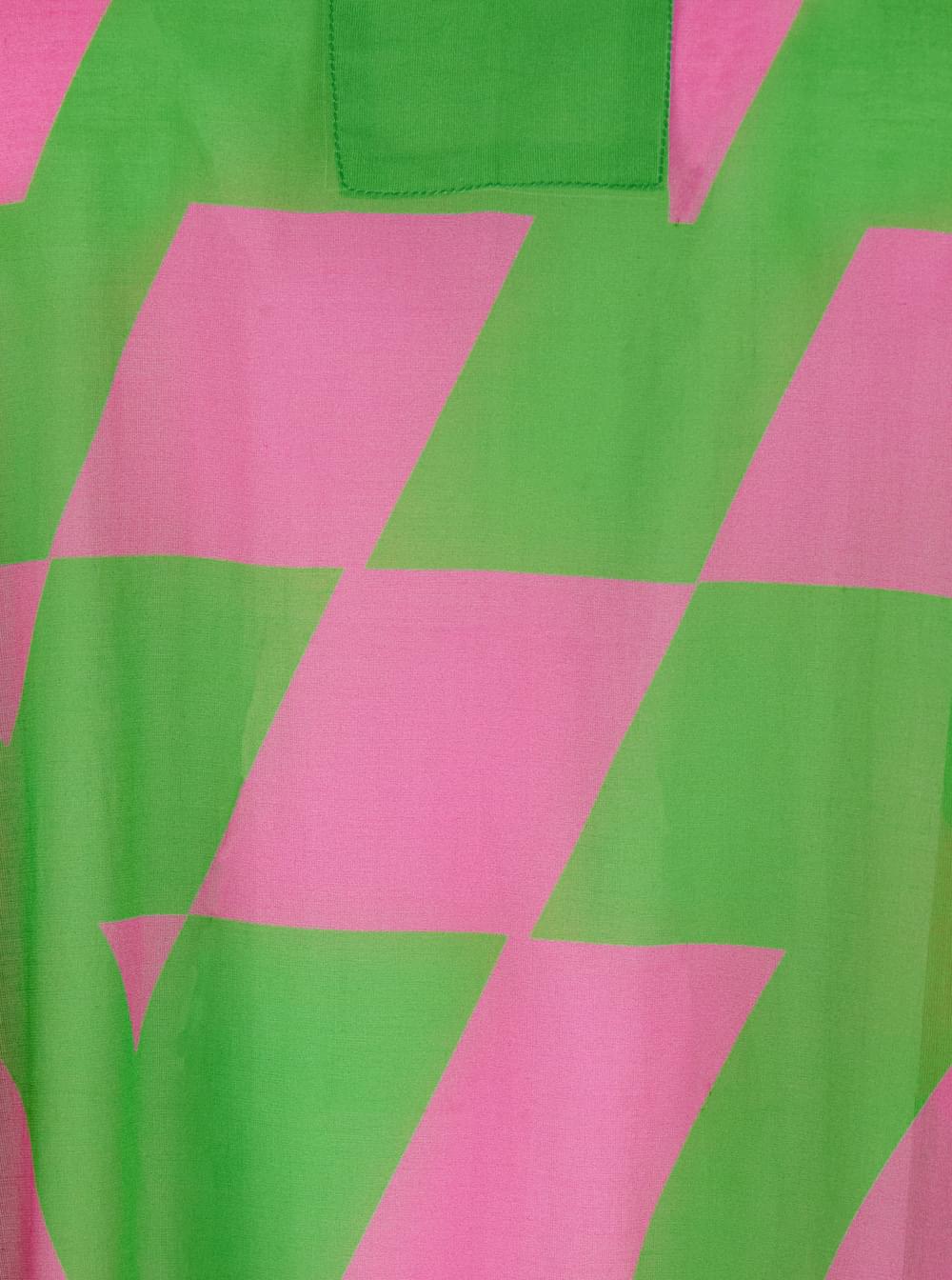 Dries Van Noten Women Multicolor Caftan With V-Neck And All-Over Geometric Motif In Fabric Woman DRIES VAN NOTEN