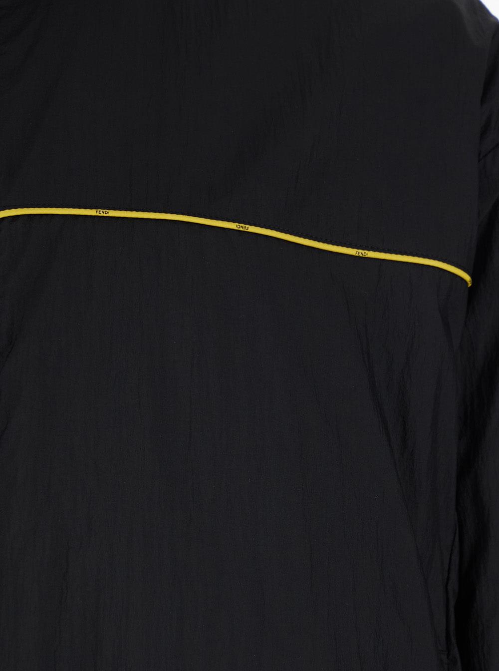 Fendi Men Black Reversible Jacket With Ff Details In Tech Fabric For Men FENDI