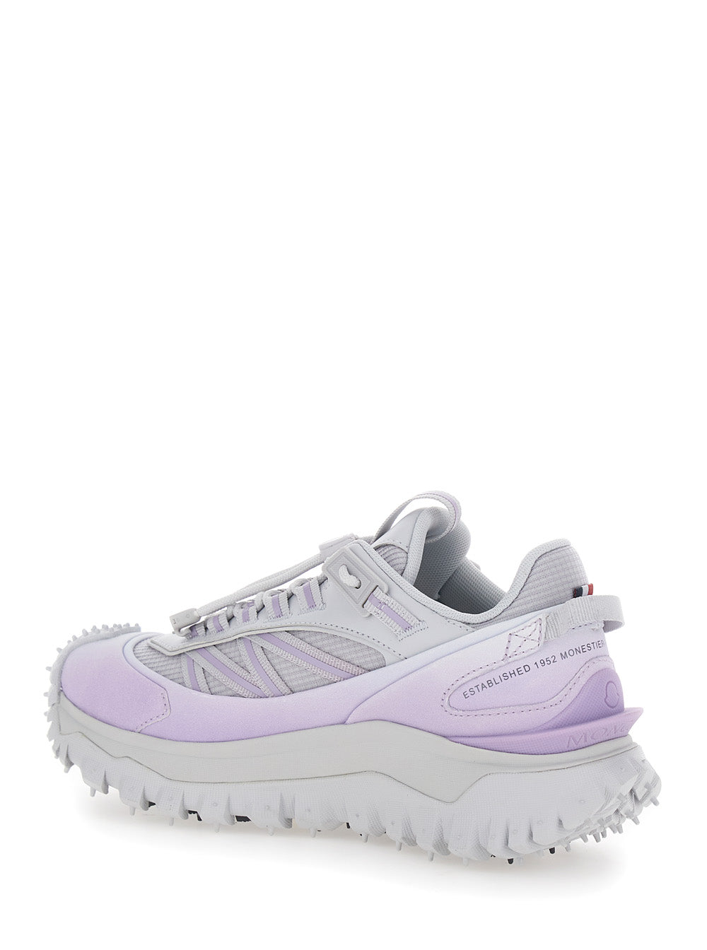 Moncler Women 'Trailgrip' Gray Sneaker With Logo Detail On The Front And Chunky Sole In Leather For Women MONCLER