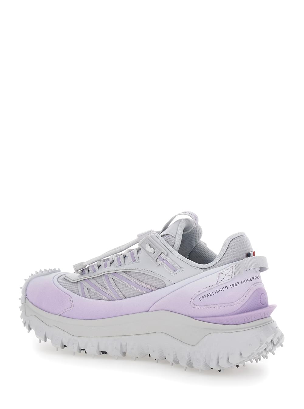 Moncler Women 'Trailgrip' Gray Sneaker With Logo Detail On The Front And Chunky Sole In Leather For Women MONCLER