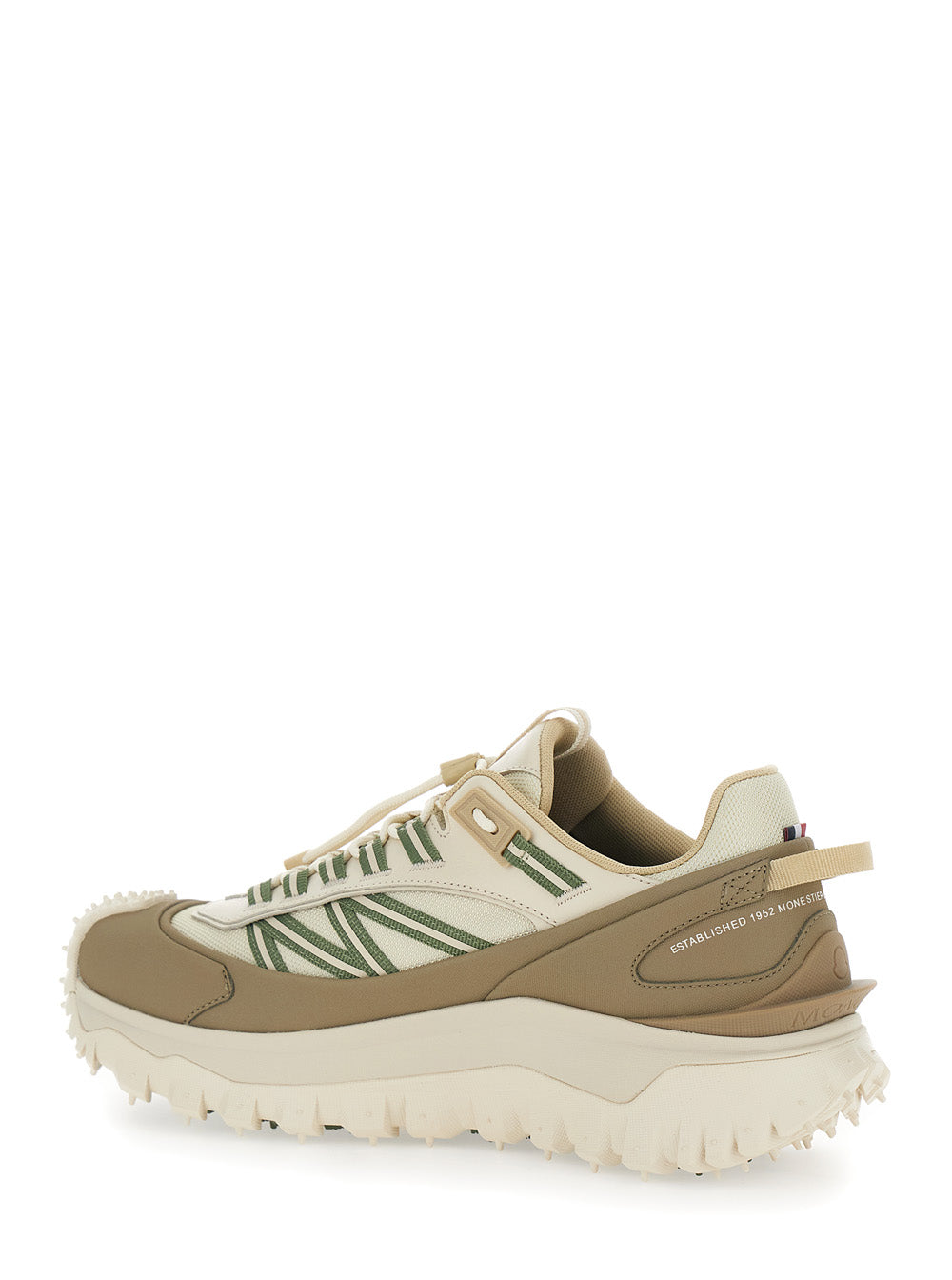 Moncler Men 'Trailgrip' Beige Sneakers With Logo Detail On The Front And Chunky Sole In Leather For Men MONCLER