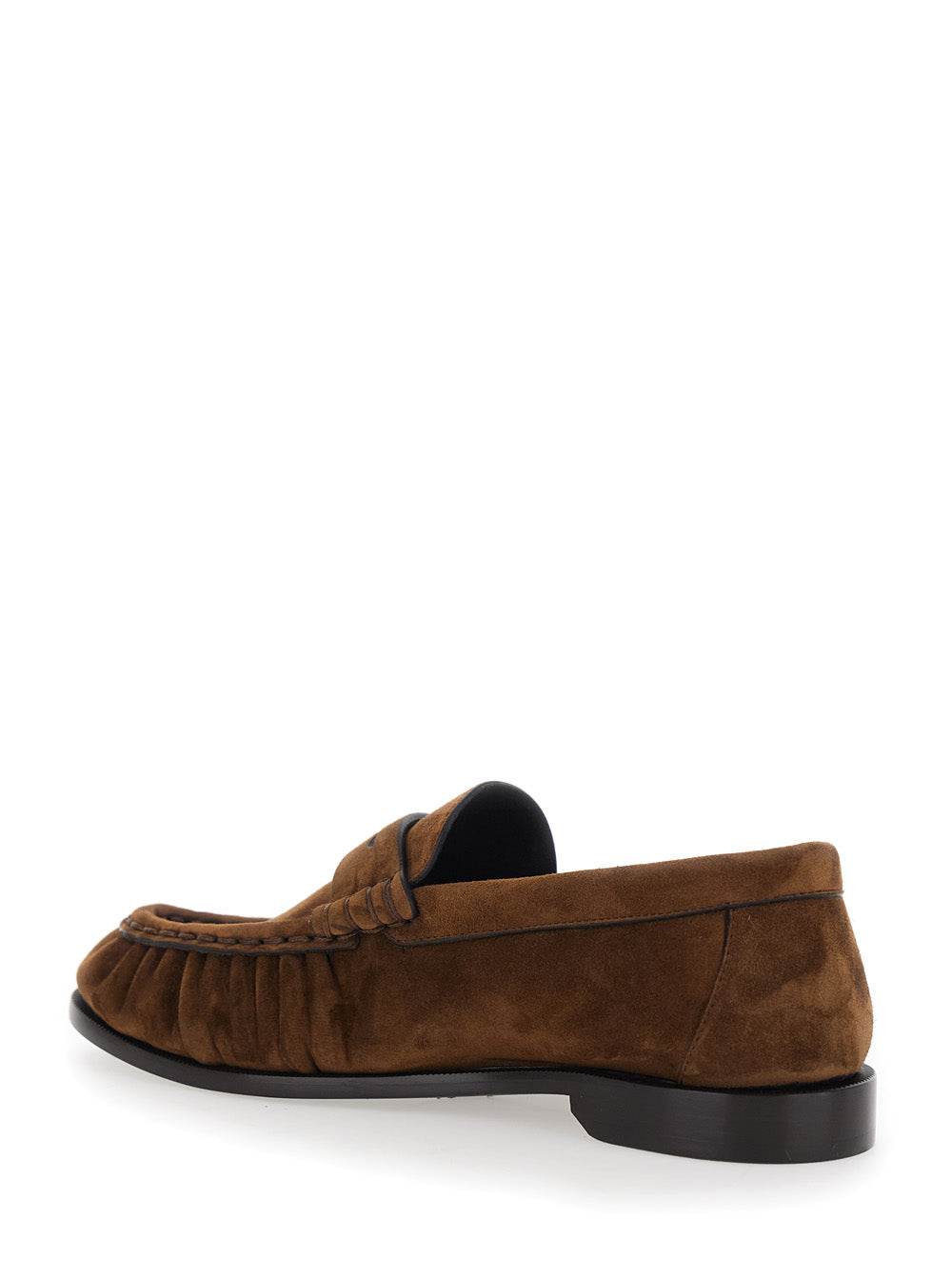 Saint Laurent Women Brown Loafers 'Le Loafer 15' With Rounded Toe In Leather For Women SAINT LAURENT