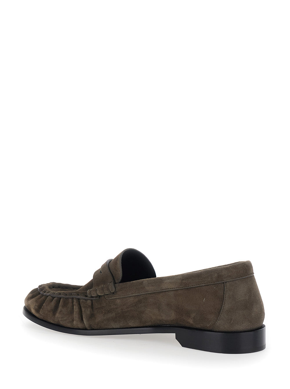 Saint Laurent Men Loafers 'Le Loafer Camoscio' Brown With Rounded Toe In Leather Men SAINT LAURENT
