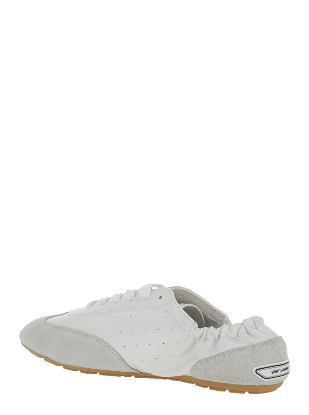 Saint Laurent Men Sneakers 'Artico' White With Leather Details