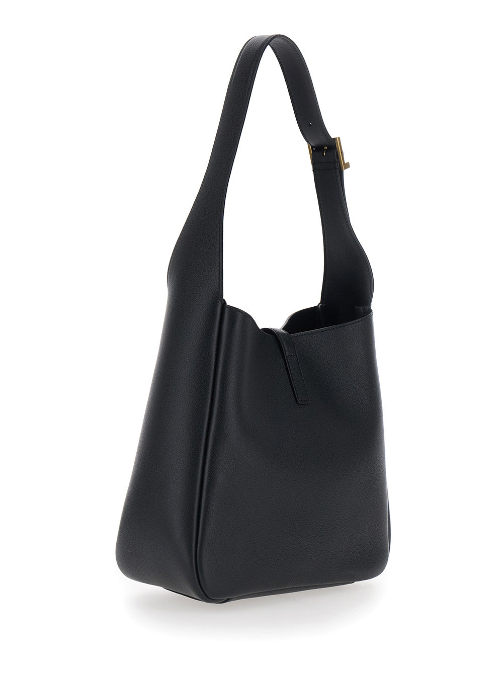 Saint Laurent Women 'Le 5 À 7' Black Shoulder Bag With Adjustable Strap And Cassandre Plaque On Front In Leather For Women SAINT LAURENT