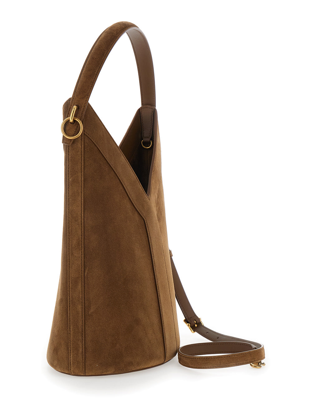 Saint Laurent Women Ysl Bo Y Long Bucket Light Suede SAINT LAURENT