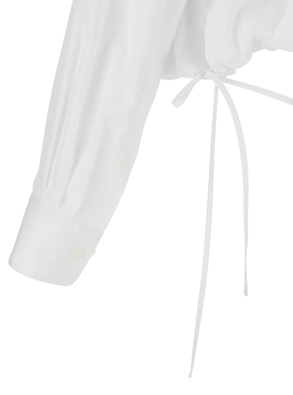 Dries Van Noten Women White V-Neck Blouse With Long Sleeves In Cotton Woman DRIES VAN NOTEN