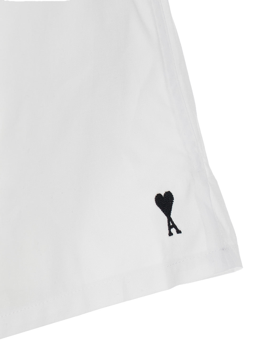 Ami Paris Men White Shorts With Elasticated Waist And Adc Logo On The Front In Cotton Man AMI PARIS