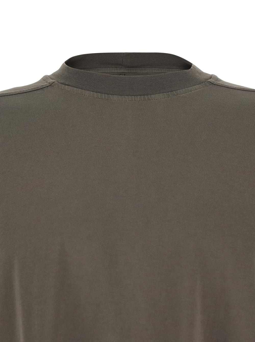 Drkshdw Men Gray Crew Neck T-Shirt With Raised Collar For Men DRKSHDW