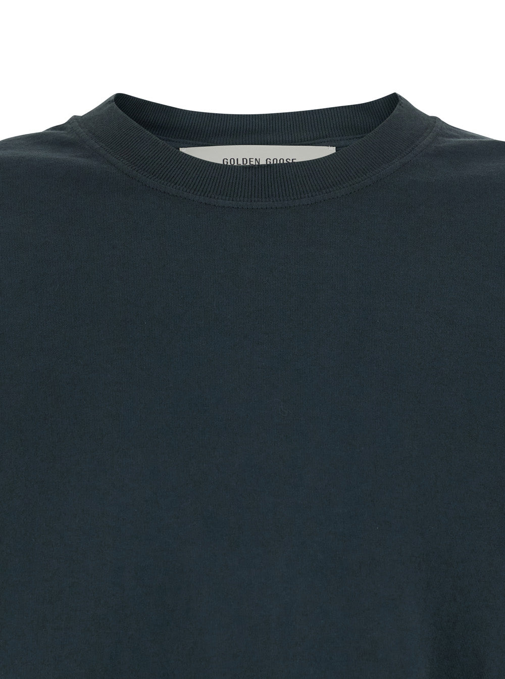 Golden Goose Men Black T-Shirt With Maxi Logo On The Back In Cotton For Men GOLDEN GOOSE