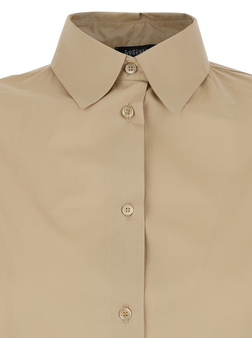 Leplain Women Beige Shirt With Classic Collar And Long Sleeves In Cotton For Men LEPLAIN