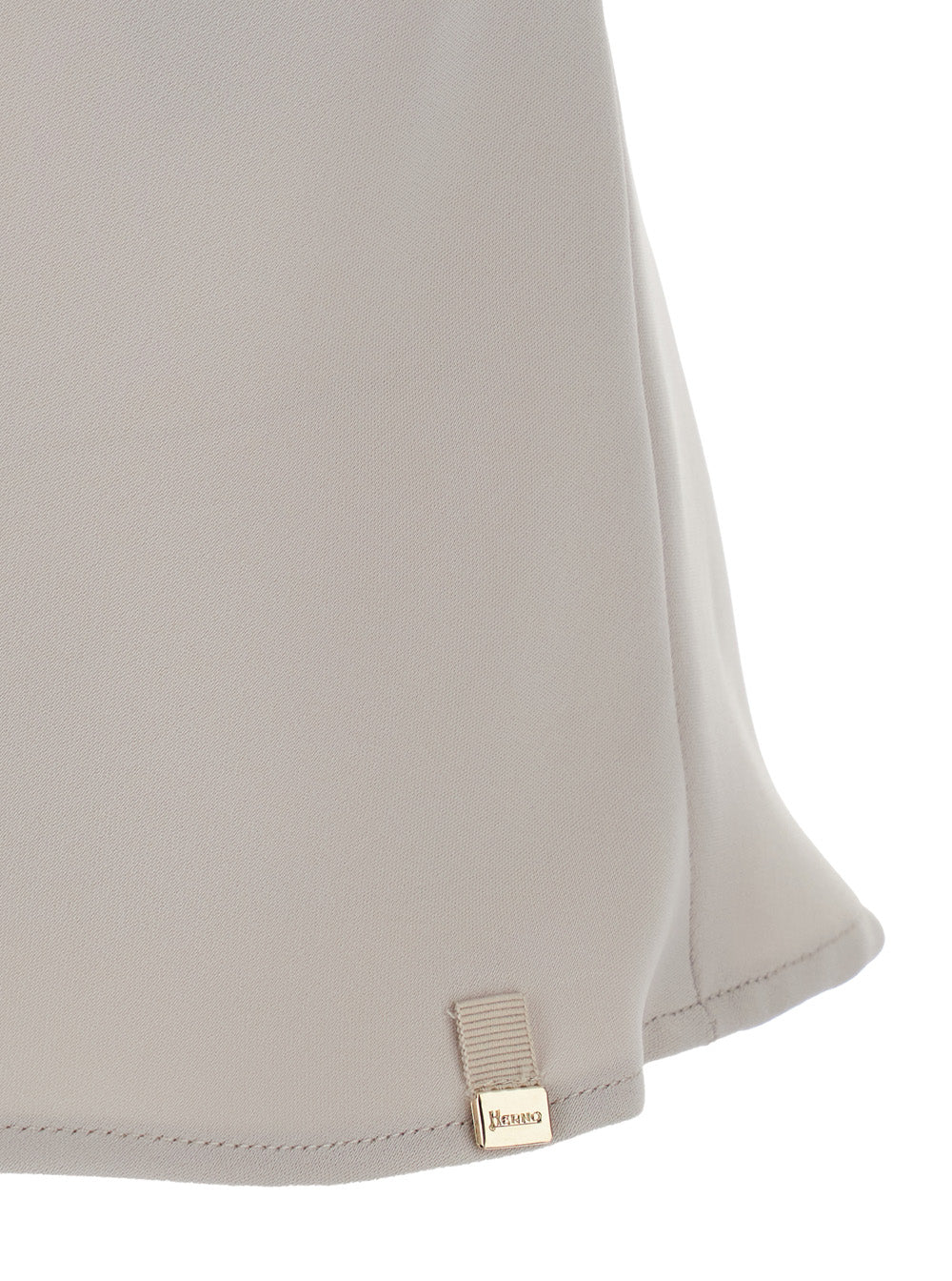 Herno Women White Top With U-Neck In Tech Fabric Women HERNO