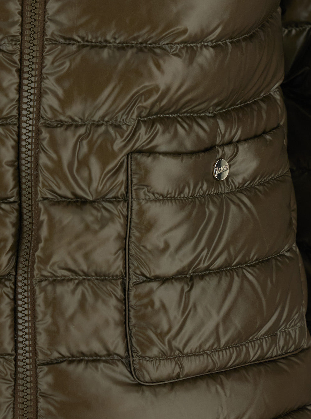 Herno Women Green Puffer Jacket With Quilted Design For Men HERNO