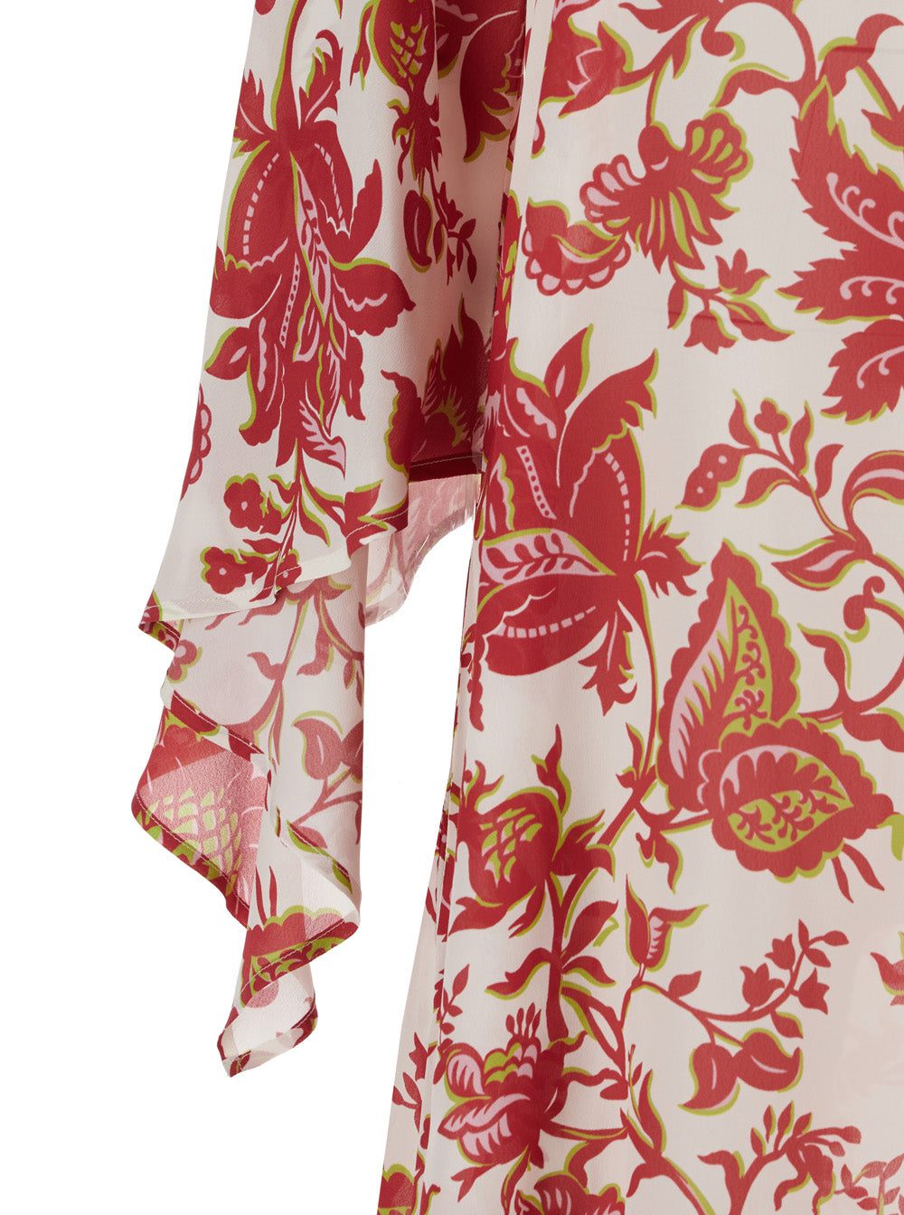 Etro Women Orange Long Dress With Floral Print In Viscose For Women ETRO
