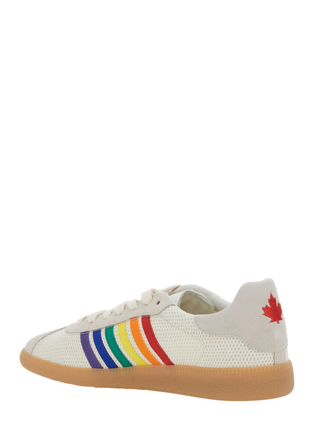 Dsquared2 Men Sneakers - Crosta+Tessuto+Nylon - Bianco+Multicolor DSQUARED2