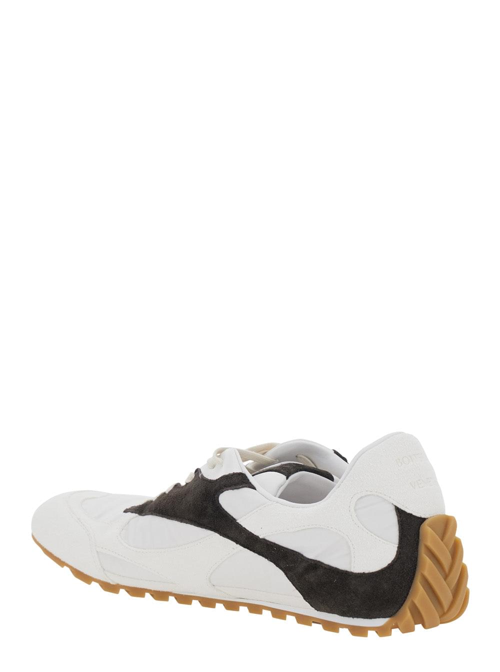 Bottega Veneta Men White Sneakers 'Orbit Flash' With Contrast Details And Leather Upper For Men BOTTEGA VENETA
