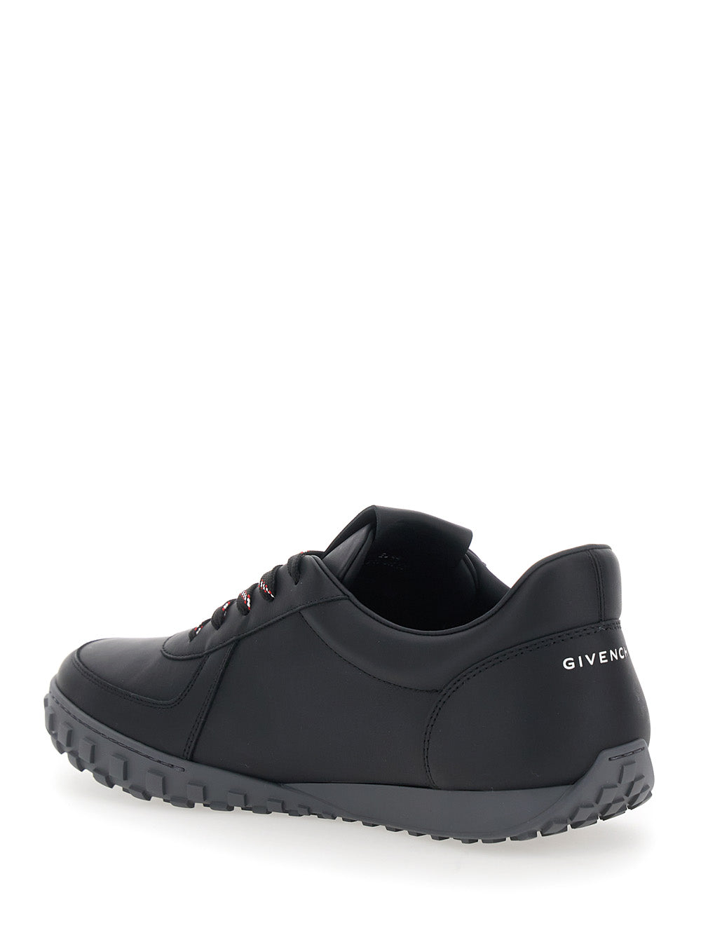 Givenchy Men 'Glide' Black Low Top Sneakers With Logo Lettering On The Tongue And Heel In Leather For Men GIVENCHY