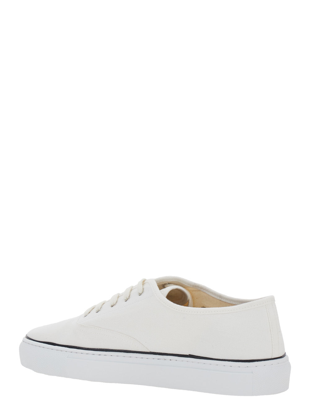 Jacquemus Men White Sneakers 'Les Fefe' With Contrast Logo In Cotton For Men JACQUEMUS