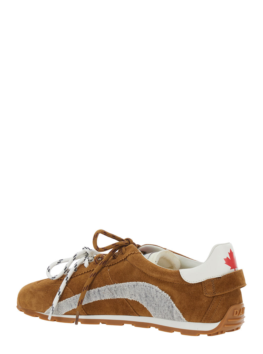 Dsquared2 Men 'Dc-642' Brown Low Top Sneakers With Logo Patch On The Tongue And Back In Brown Suede For Men DSQUARED2