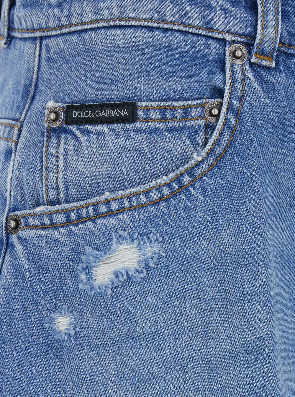 Dolce & Gabbana Women Blue Five-Pocket Jeans With Balloon Effect In Denim Woman DOLCE & GABBANA